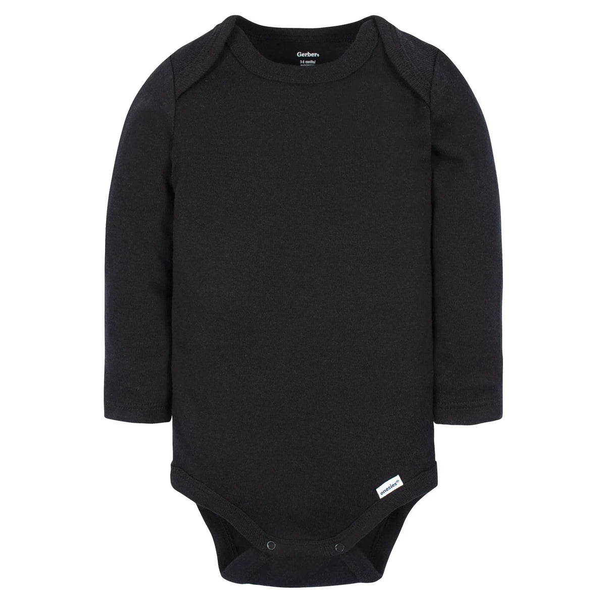 Gerber Onesies®Long Sleeve Lap Shoulder Bodysuit (Black) Wholesale