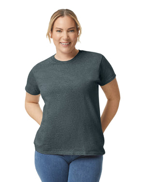 Women's 3X-Large Dark Htr Gildan 2000L 