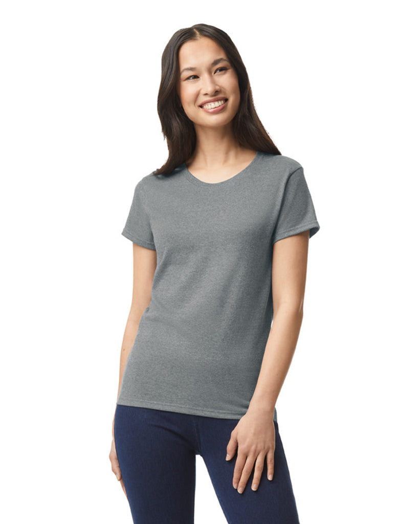 Women's 3X-Large Graphite Htr Gildan 5000L 