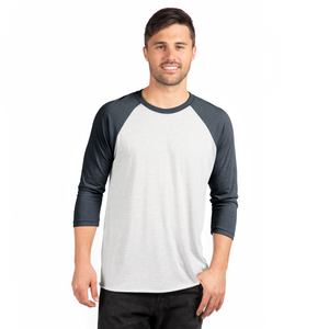 3X-Large Indigo/heather White Next Level 6051 