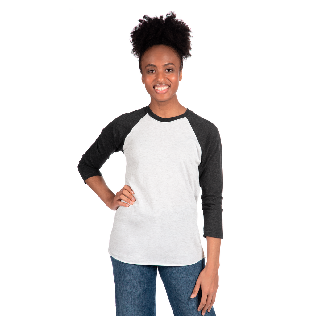 3X-Large Heather White/vintage Black Next Level 6051 