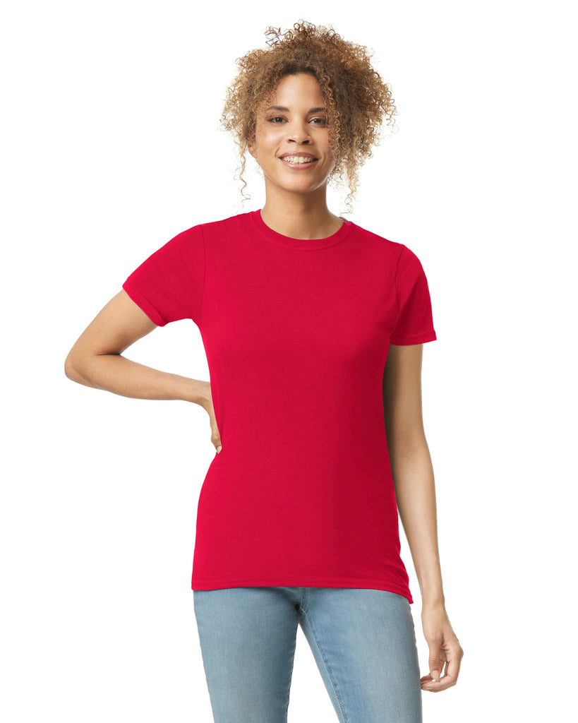 Women's 3X-Large Red Gildan 64000L 