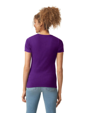 Women's 3X-Large Purple Gildan 64000L 