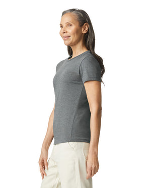 Women's 3X-Large Graphite Htr Gildan 64000L 