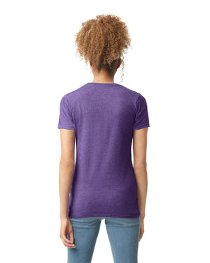 Women's 2X-Large Htr Purple Gildan 64000L 