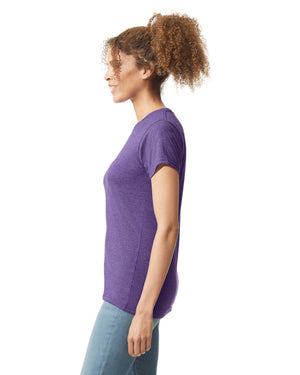 Women's 2X-Large Htr Purple Gildan 64000L 