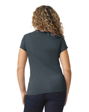 Women's 2X-Large Dark Htr Gildan 64V00L 