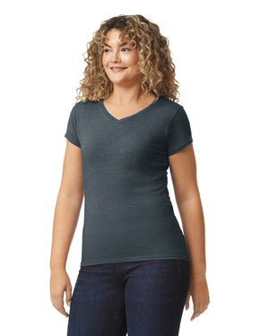 Women's 2X-Large Dark Htr Gildan 64V00L 