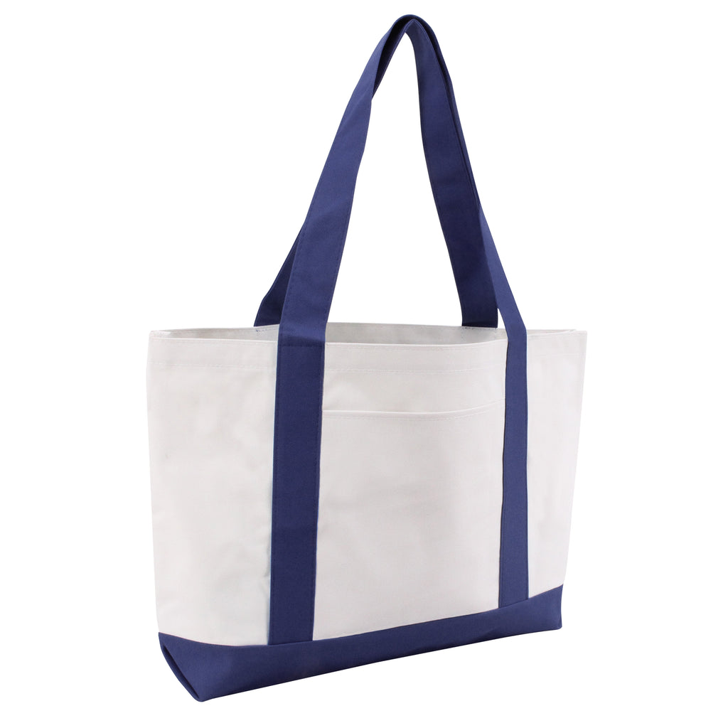 One Size White/Navy Liberty Bags 7002 