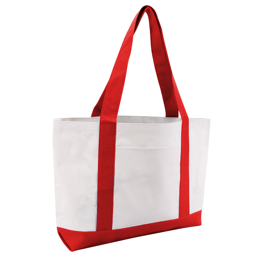 One Size White/Red Liberty Bags 7002 
