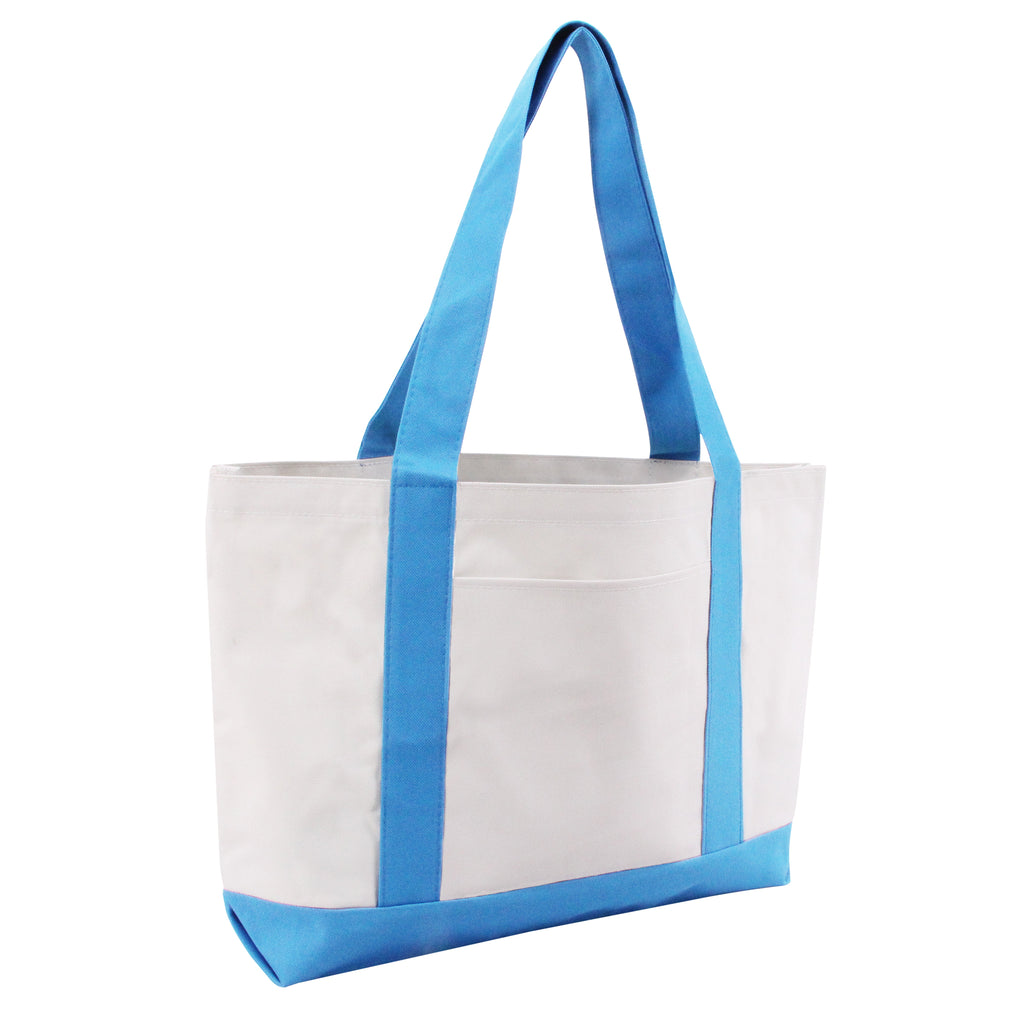 One Size White/Light Blue Liberty Bags 7002 