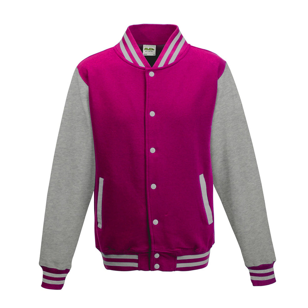 3X-Large HOT PINK/HEATHER GREY AWDis JHA043 