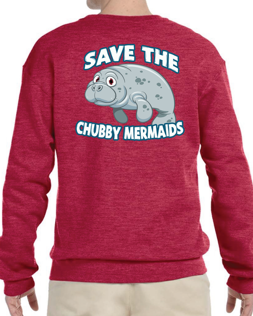 3X-Large Vintage Heather Red Beachside HG Chubby Mermaid Sweatshirt 