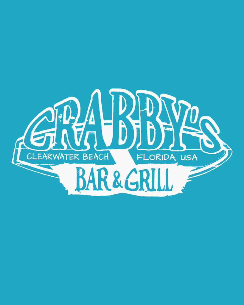 3X-Large Heather Galapagos Blue Beachside HG Crabby's Bar and Grill Clearwater LOGO 
