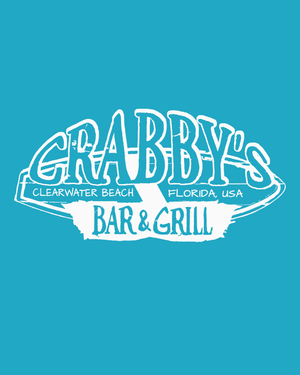 3X-Large Heather Galapagos Blue Beachside HG Crabby's Bar and Grill Clearwater LOGO 