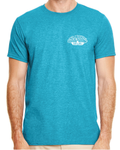 3X-Large Heather Galapagos Blue Beachside HG Crabby's Bar and Grill Clearwater LOGO 