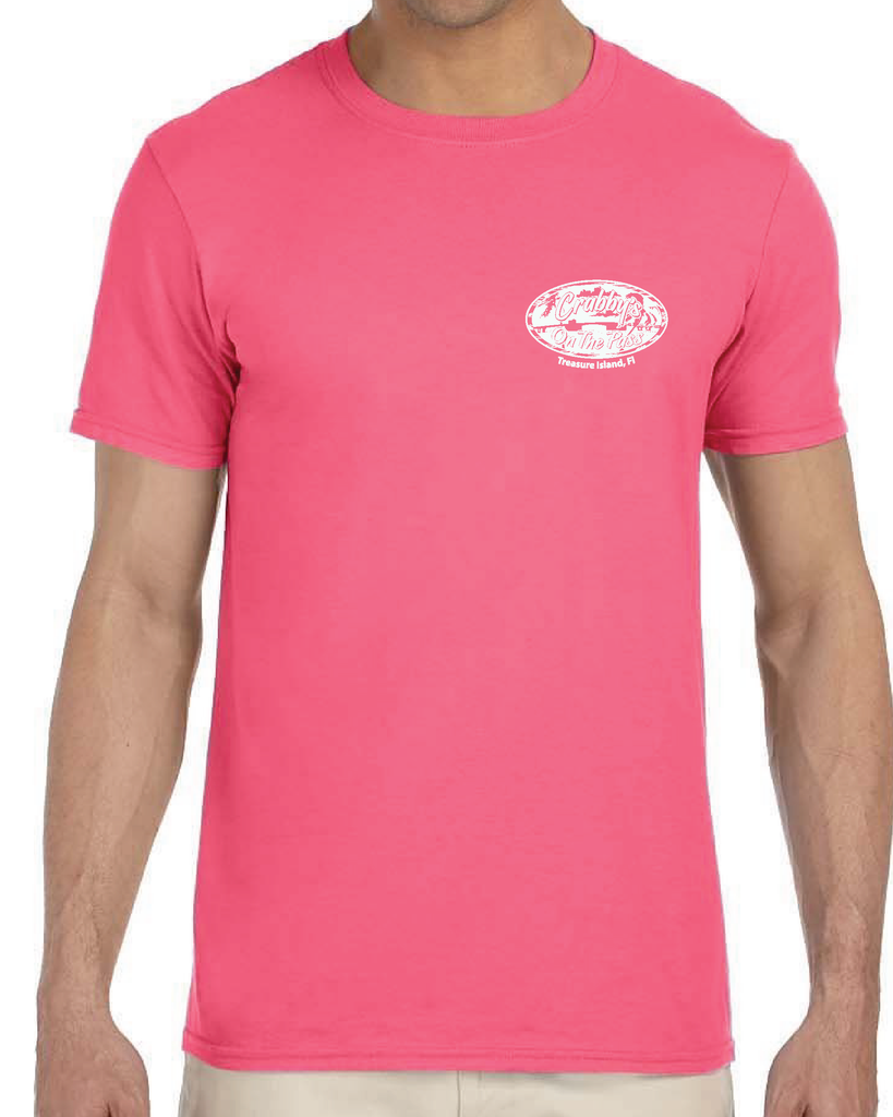 3X-Large Coral Silk Beachside HG Crabby's On The Pass LOGO 