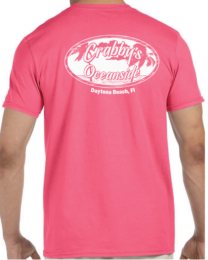 3X-Large Coral Silk Beachside HG Crabby's Oceanside Daytona LOGO 
