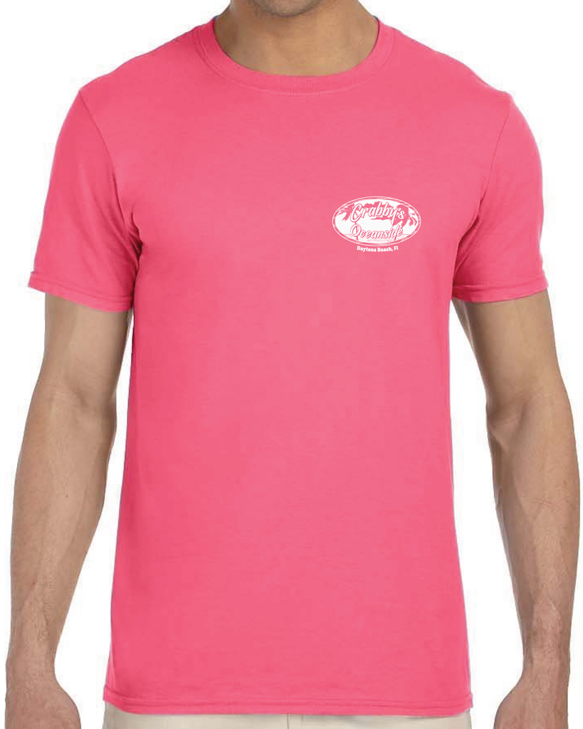 3X-Large Coral Silk Beachside HG Crabby's Oceanside Daytona LOGO 