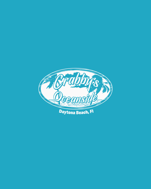3X-Large Heather Galapagos Blue Beachside HG Crabby's Oceanside Daytona LOGO 